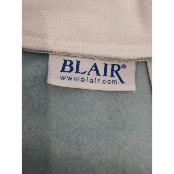 BLAIR Sweater Cardigan Blue Button Front Embroidered Sz 2XL - Picture 4 of 12
